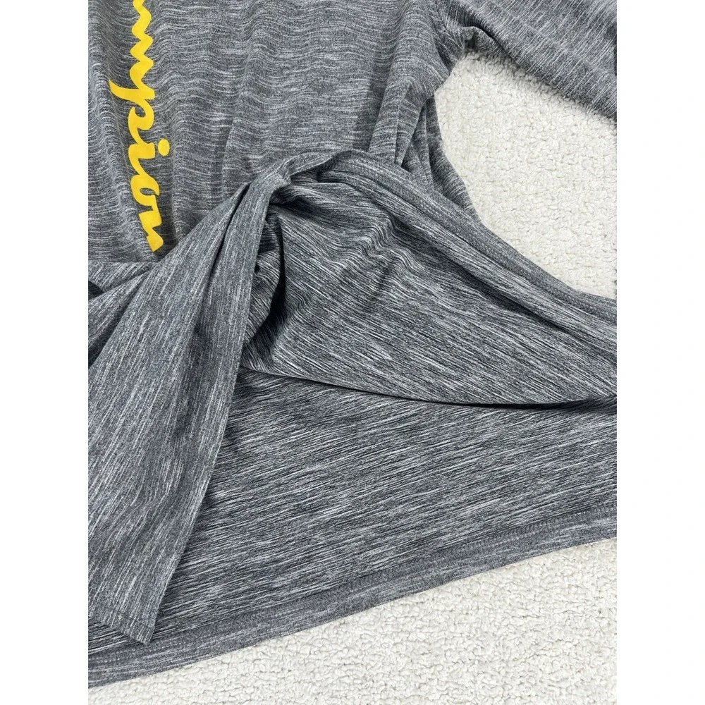 Champion Shirt Mens M Premier Lacrosse League PLL Quarter Zip Gray Long Sleeve